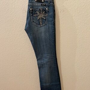 Miss Me Women's Blue Embellished Jeans Size:29
